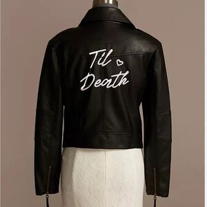 TIL Death black vegan leather size medium jacket